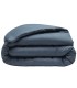 Housse de couette lin lavé bleu emeraude
