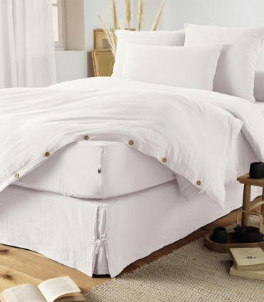 Housse de couette en Gaze de coton blanc