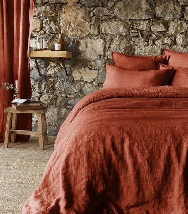 Housse de couette en lin lavé