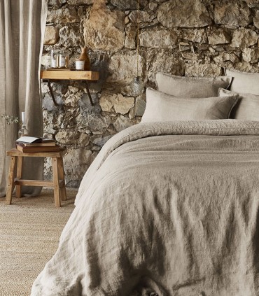 Housse de couette en lin lavé