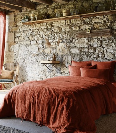 Housse de couette en lin lavé