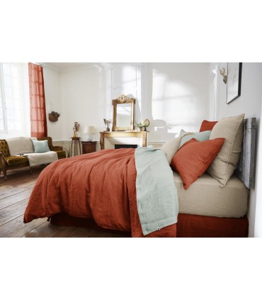 Housse de couette en lin lavé