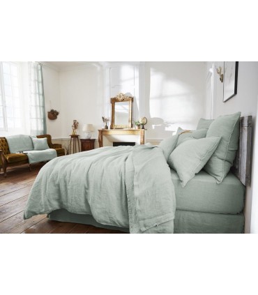 Draps housse en lin lavé