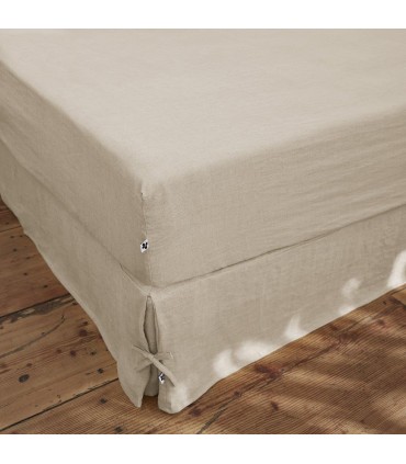 Draps housse en lin lavé