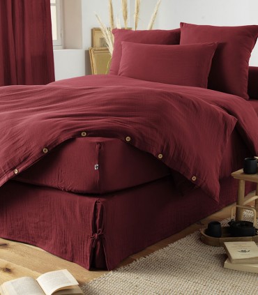 Cache sommier en Gaze de coton