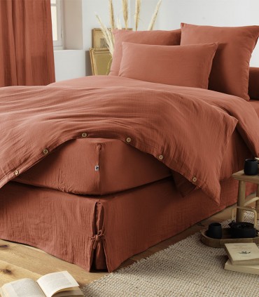 Cache sommier en Gaze de coton