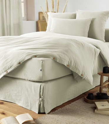 Cache sommier en Gaze de coton