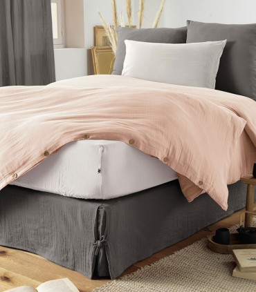 Cache sommier en Gaze de coton