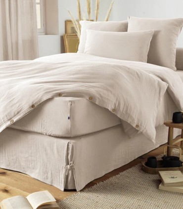 Cache sommier en Gaze de coton