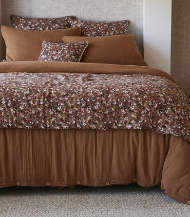 Courtepointe en gaze de coton imprimée - Bout de lit - Mylittlebed