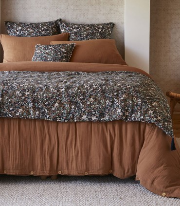 Courtepointe en gaze de coton imprimée