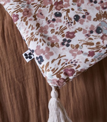 Courtepointe en gaze de coton imprimée