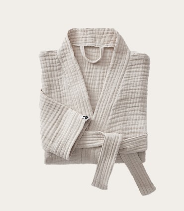 Peignoirs kimono en gaze de coton