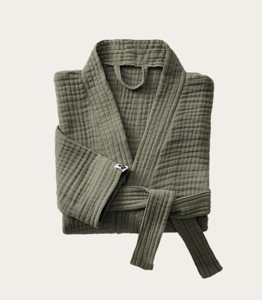 Peignoirs kimono en gaze de coton