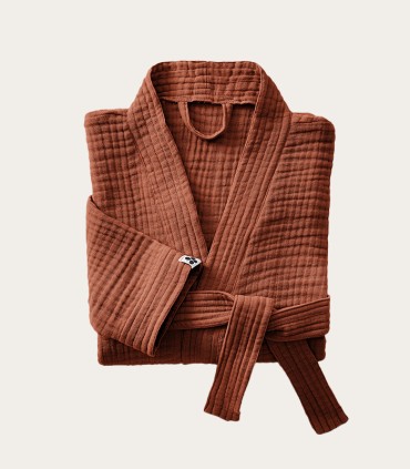 Peignoirs kimono en gaze de coton