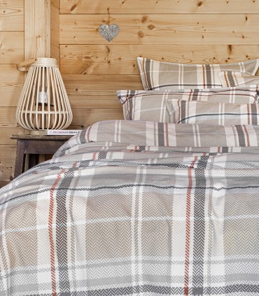 Housse de couette imprimé flanelle