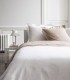 Parure 100% coton percale chantilly et mastic