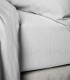 Drap housse percale lavé neige