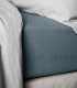 Drap housse percale lavé saule