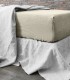 Drap housse lin lavé naturel