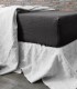 Drap housse lin lavé anthracite