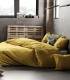 Housse de couette lin lavé jaune safran