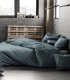 Housse de couette lin lavé vert olive